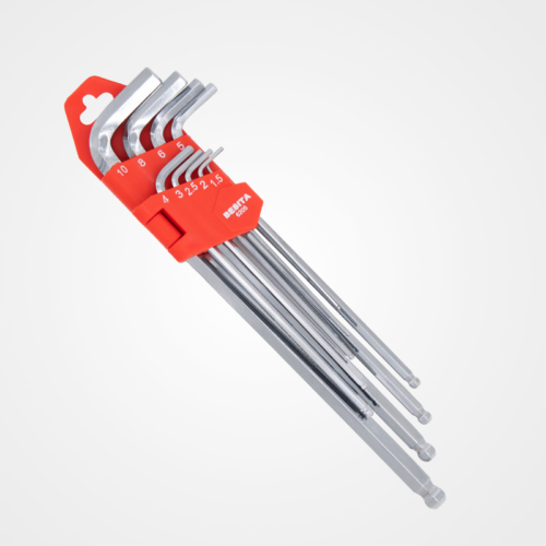 9pcs Particularly Long Ball End Hex Wrench Set (Mirror) 9pcs Particularly Long Ball End Hex Wrench Set (mirror)